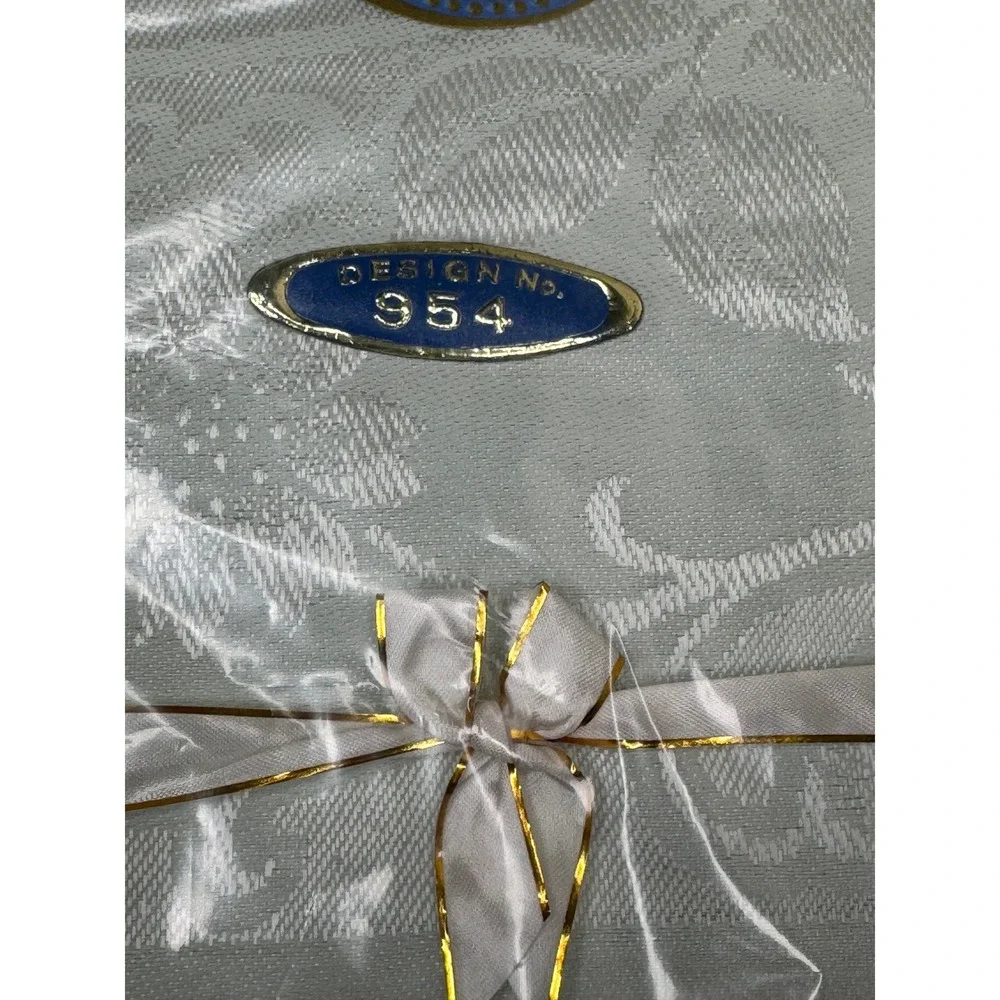 Vintage Damask Set Cotton Rayon Tablecloth‎ 4 Napkins Imported Japan